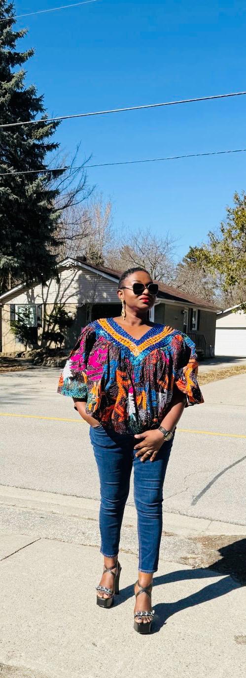 Short African Print Stylish Top