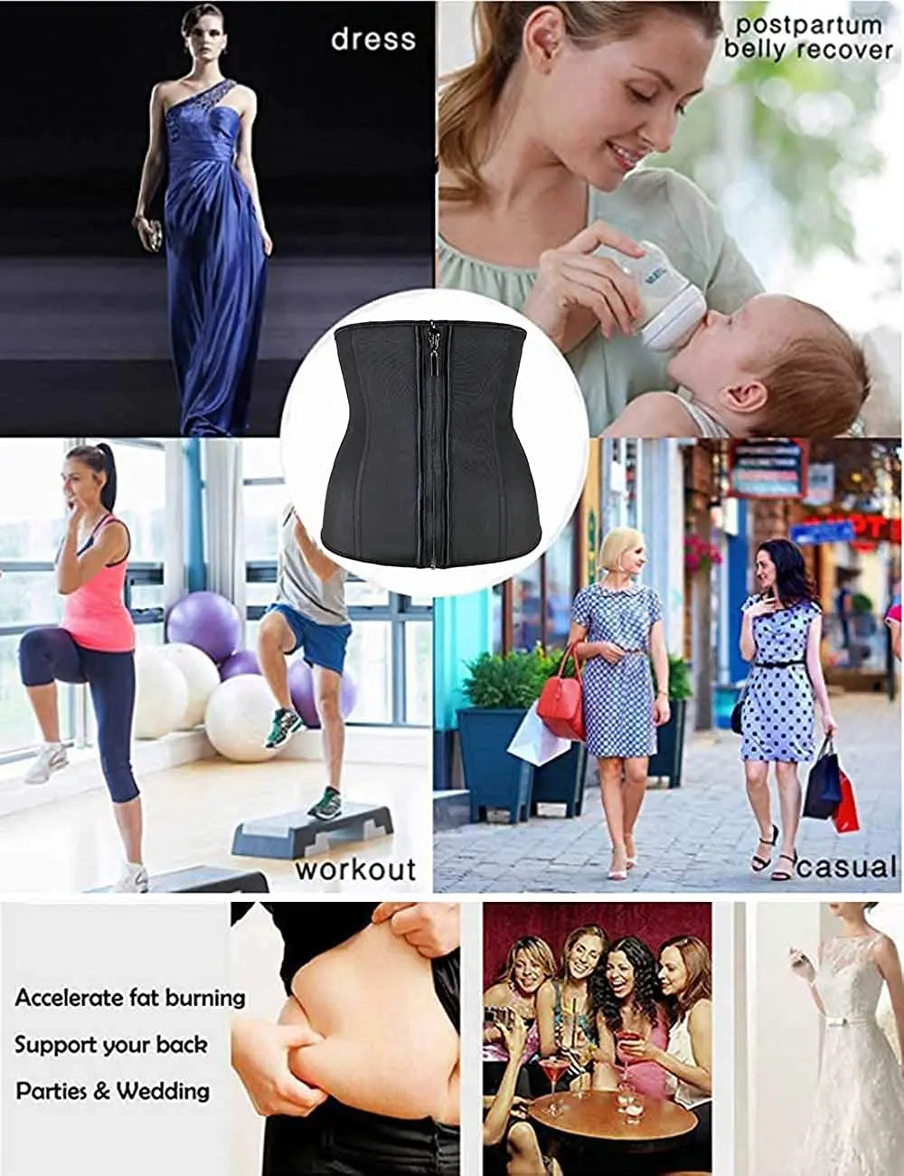 Women’s Latex Waist Trainer Body Shaper Corset