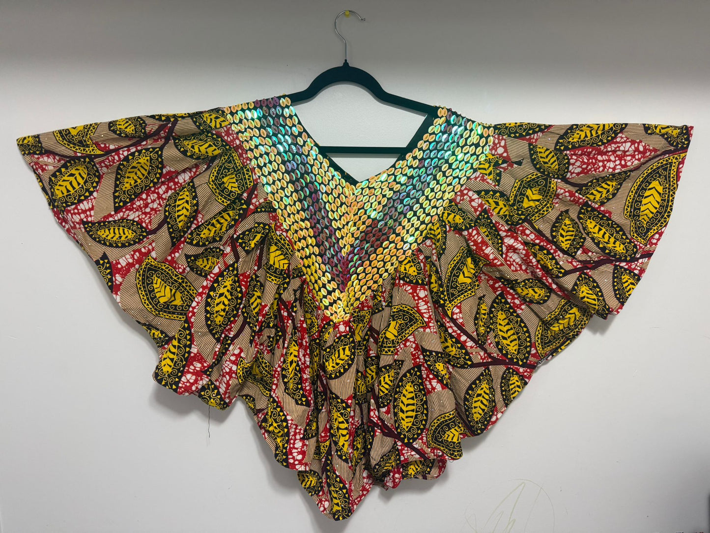 Short African Print Top