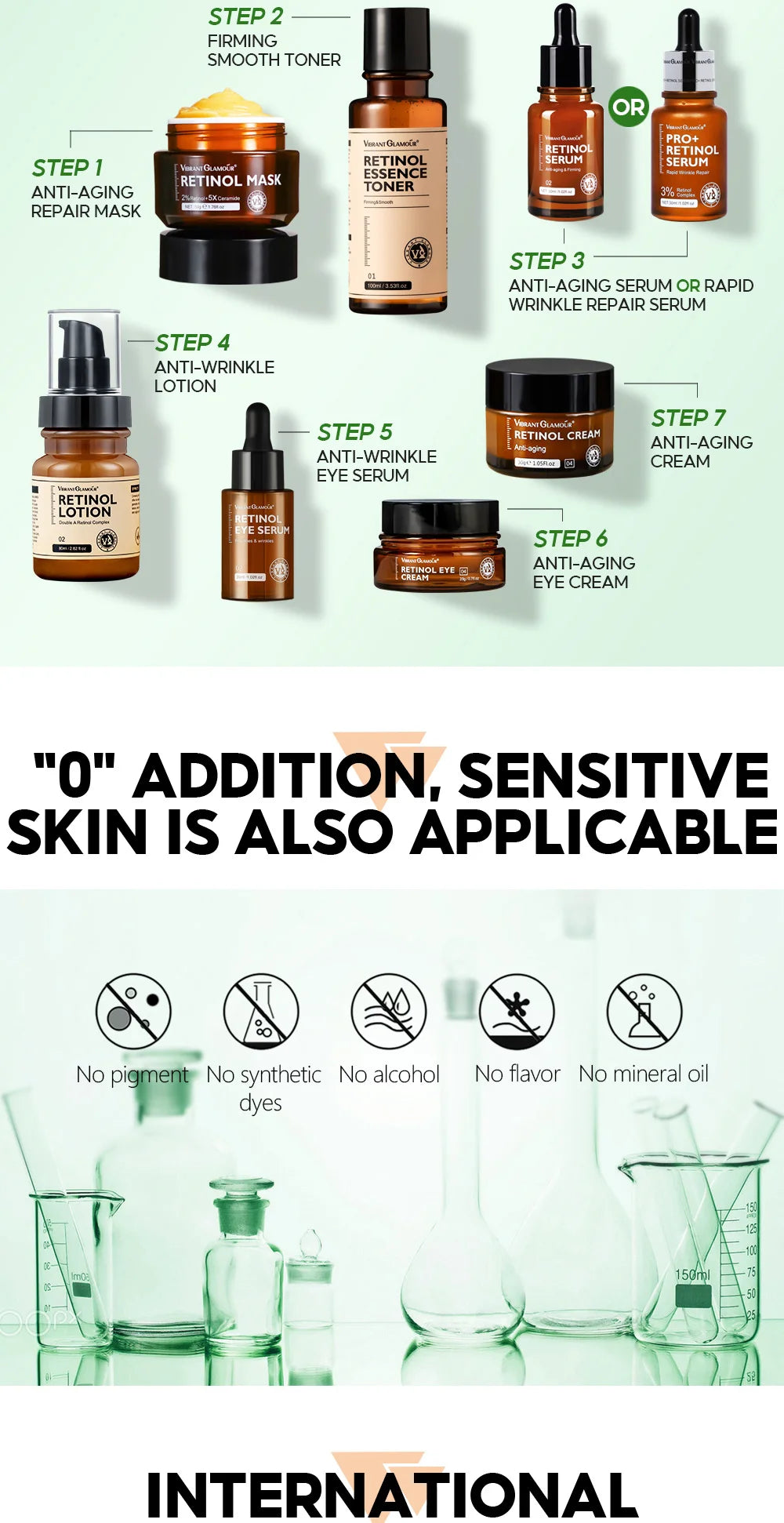 Retinol Face Cream and Serum Set