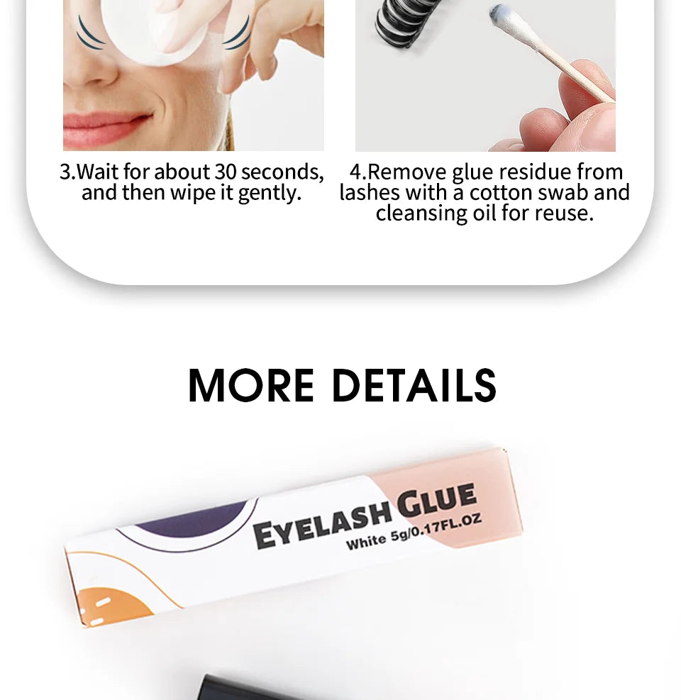 White Lash Glue for Individual Cluster Lashes