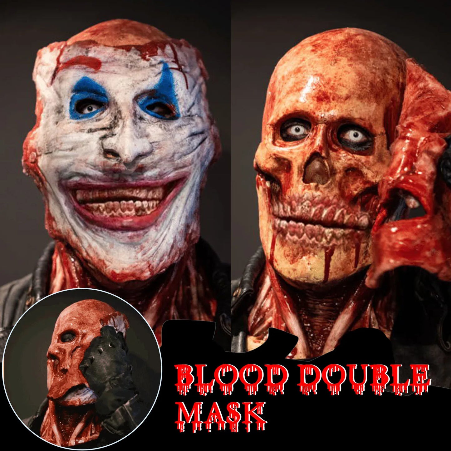 New Halloween Double Rip Mask