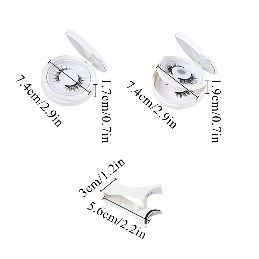 Pair Magnetic False Eyelashes with Tweezers