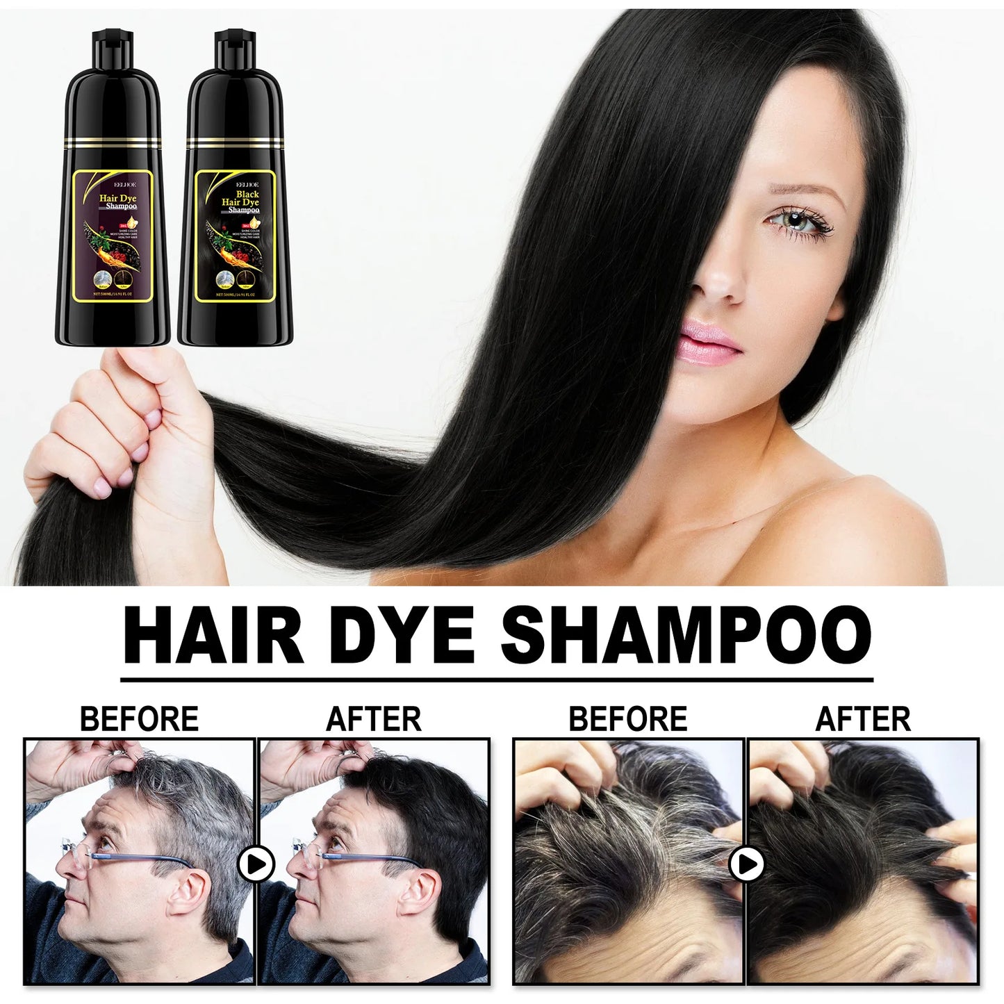 Natural Herbal Hair Dye Shampoo