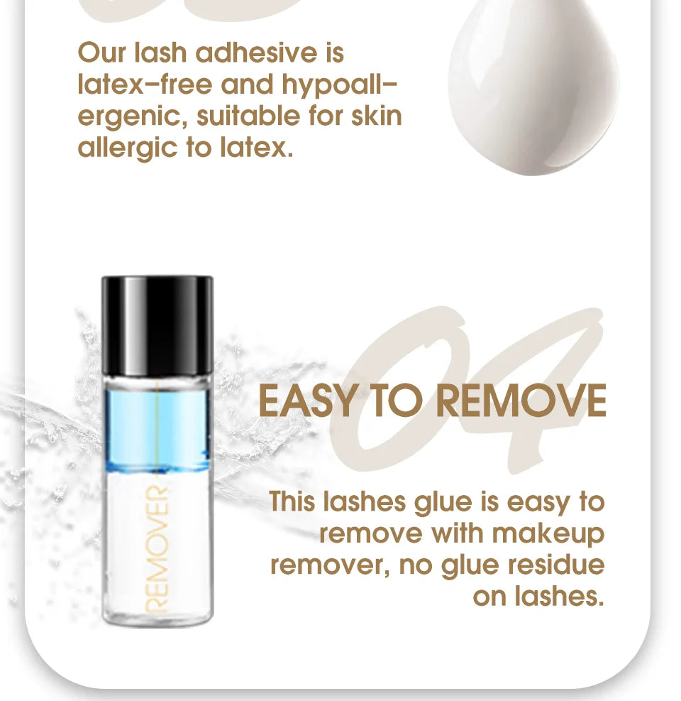 White Lash Glue for Individual Cluster Lashes