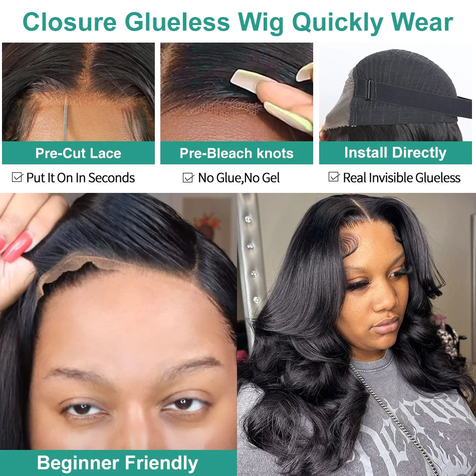 Transparent Short Bob Body Wave Lace Front Wig