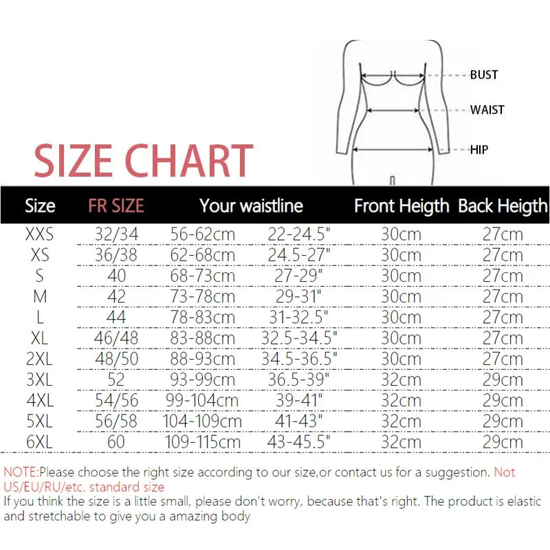 Women’s Latex Waist Trainer Body Shaper Corset