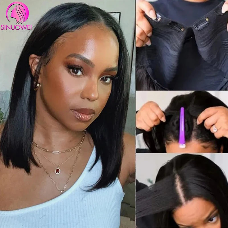 Short V Part Bob Wig