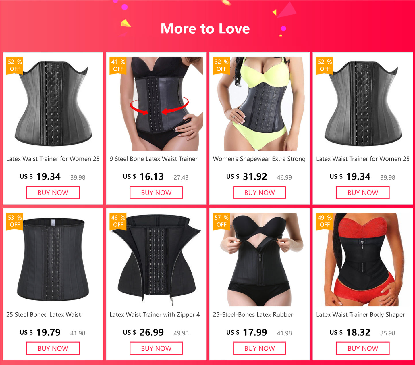 Women’s Latex Waist Trainer Body Shaper Corset