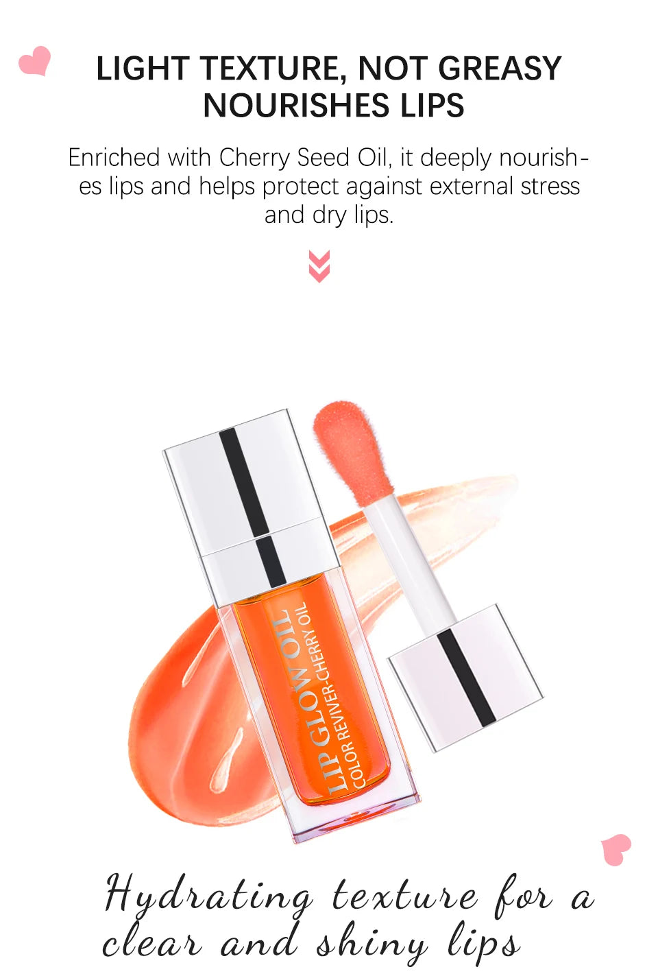 Moisturizing Lip Oil Gloss – Cherry Seed Infusion