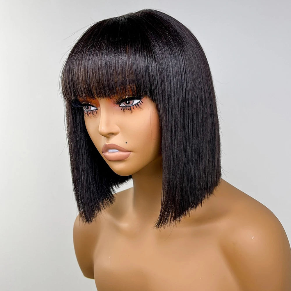Short Bob Wig with Bangs