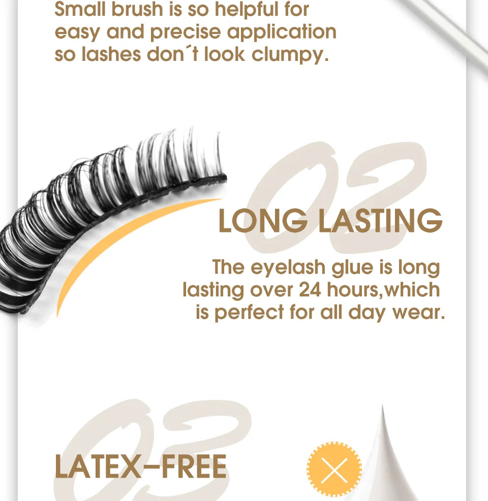 White Lash Glue for Individual Cluster Lashes
