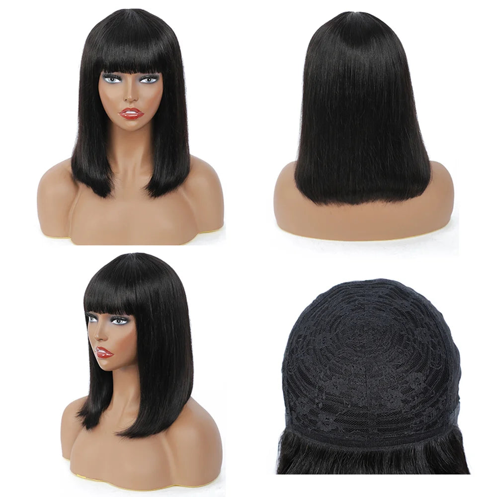 Short Bob Wig with Bangs