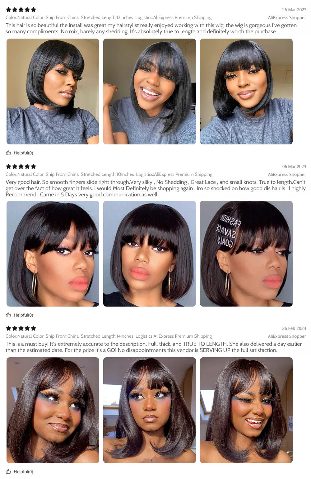 Short Bob Wig with Bangs
