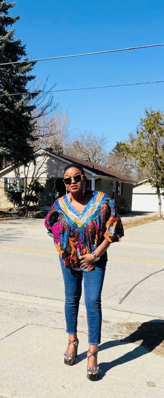 Short African Print Stylish Top