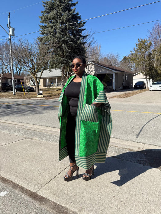 Stylish African Print Kimono long Jacket