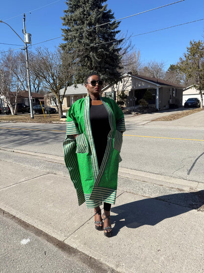 Stylish African Print Kimono long Jacket