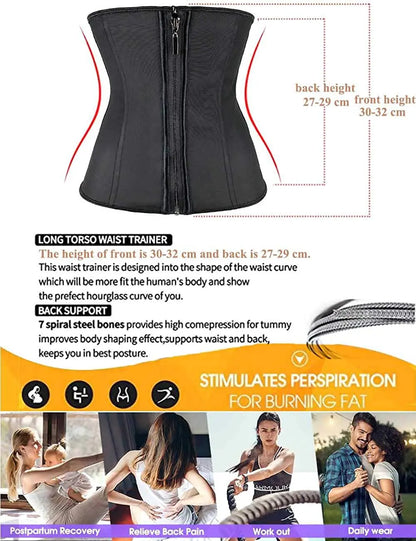 Women’s Latex Waist Trainer Body Shaper Corset