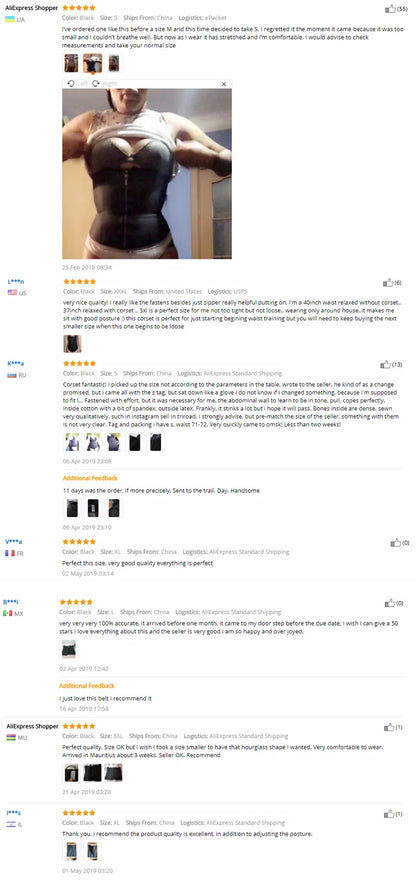Women’s Latex Waist Trainer Body Shaper Corset