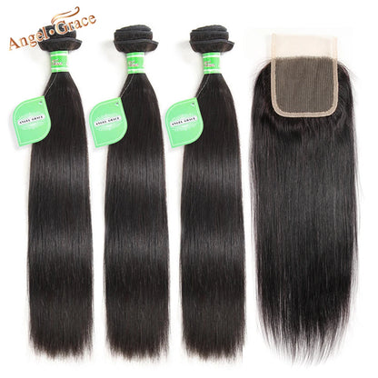 Straight Hair Bundles with Closure