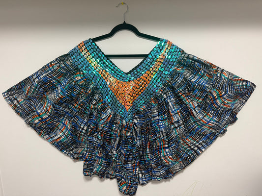 Short African Print Top