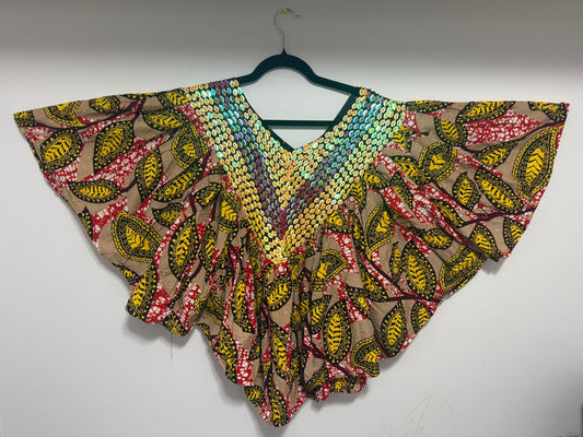 Short African Print Top