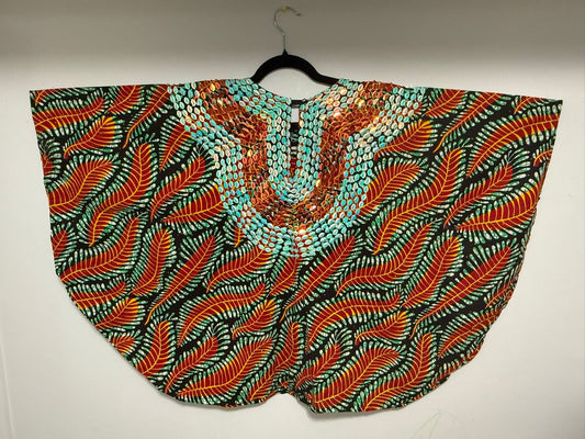 Short African Print top Orange