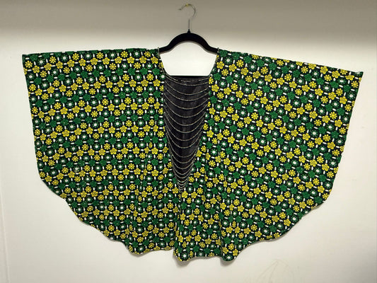 Short African Print Yellow Top