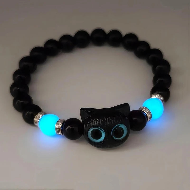 Cute Big Eye Cat Luminous Bracelets