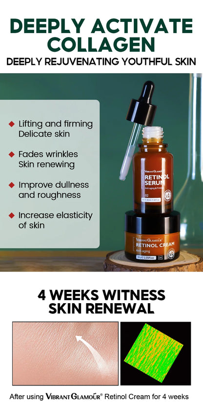 Retinol Face Cream and Serum Set