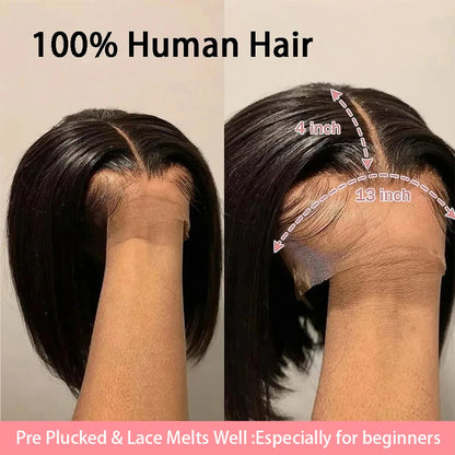 Bone Straight Bob Lace Front Wig