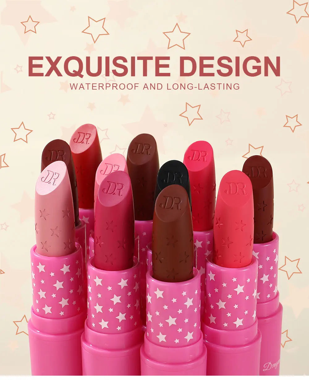 Waterproof Rose Red Velvet Matte Lipstick 9 Colors