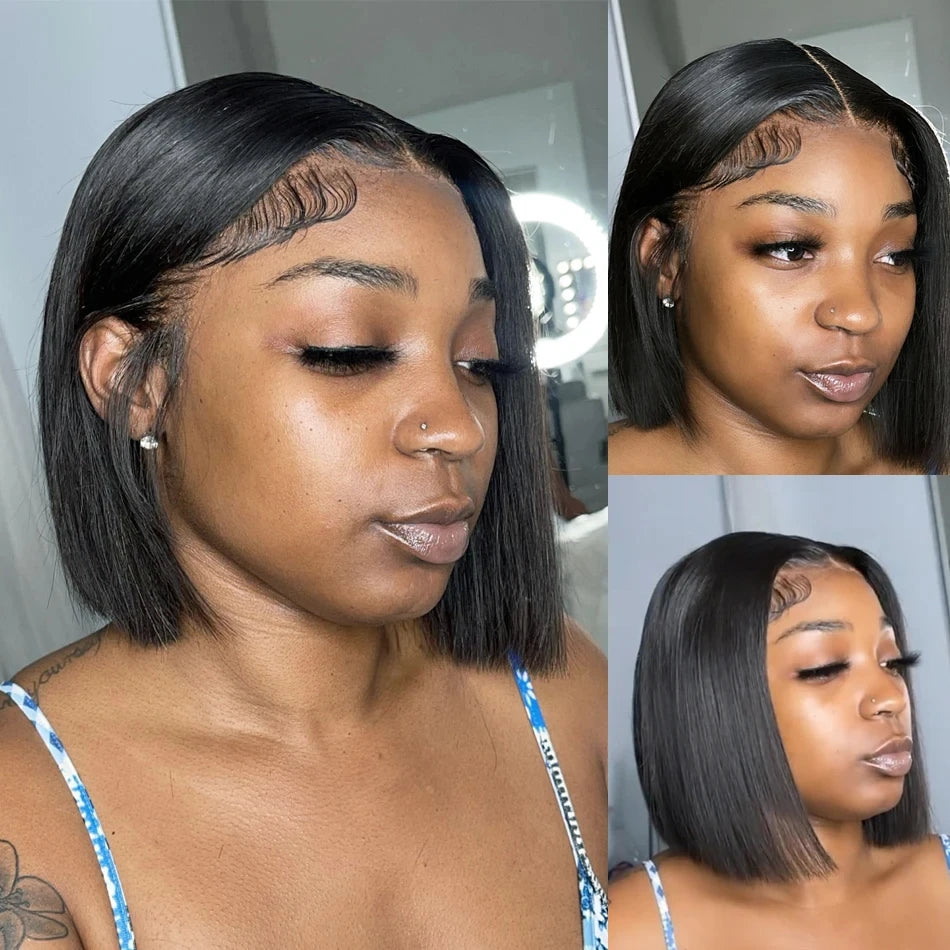 Bone Straight Bob Lace Front Wig