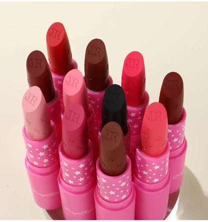 Waterproof Rose Red Velvet Matte Lipstick 9 Colors