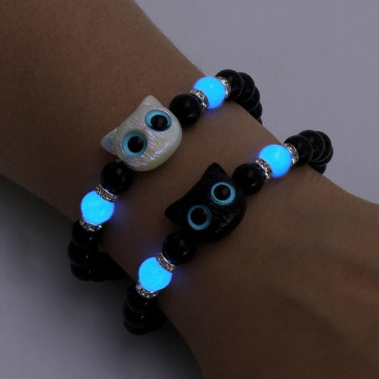 Cute Big Eye Cat Luminous Bracelets