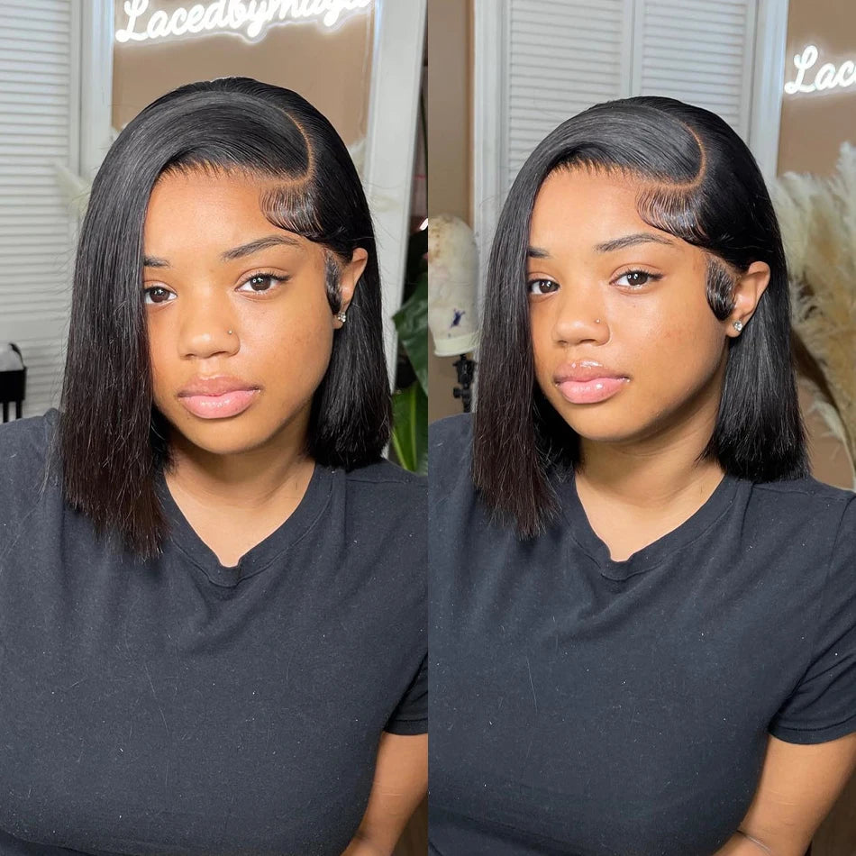 Bone Straight Bob Lace Front Wig