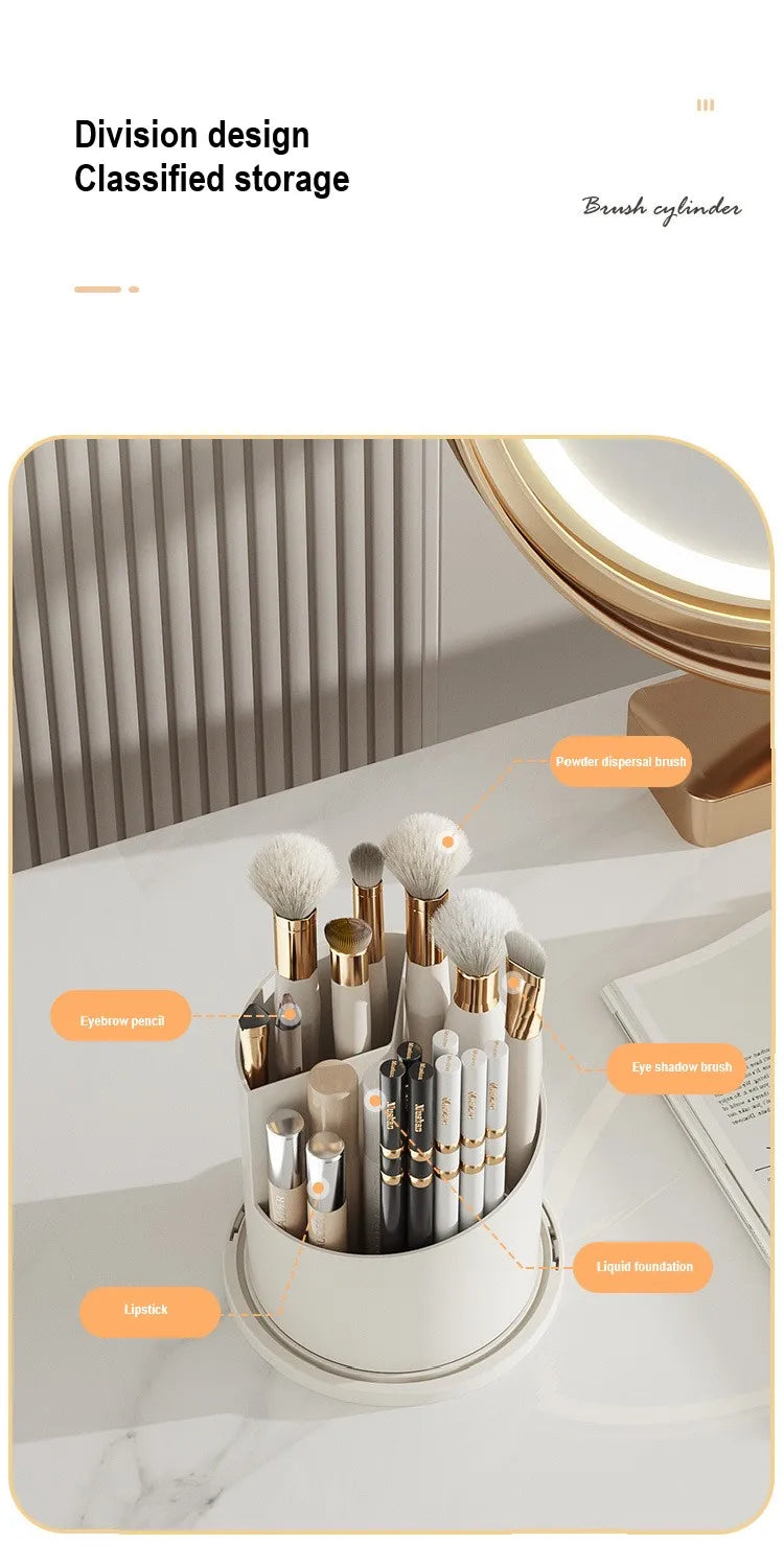 360° Rotating Makeup Brush Holder