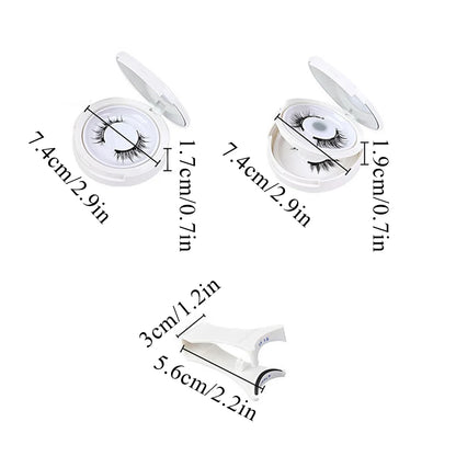 Pair Magnetic False Eyelashes with Tweezers