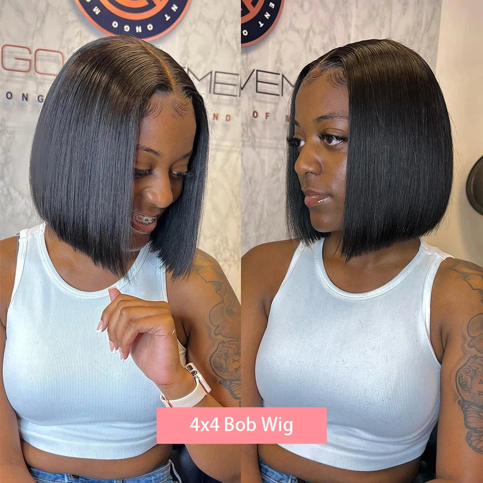 Bone Straight Bob Lace Front Wig