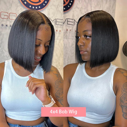 Bone Straight Bob Lace Front Wig