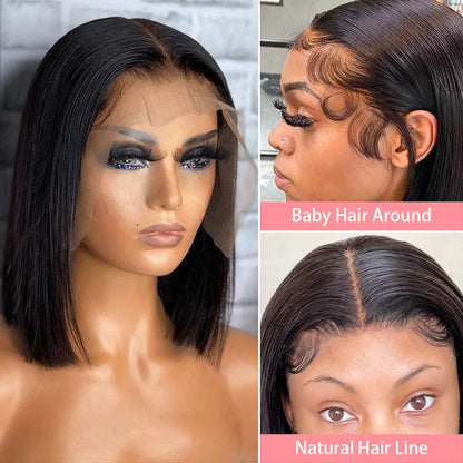 Bone Straight Bob Lace Front Wig