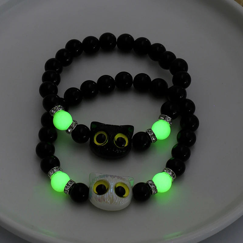 Cute Big Eye Cat Luminous Bracelets