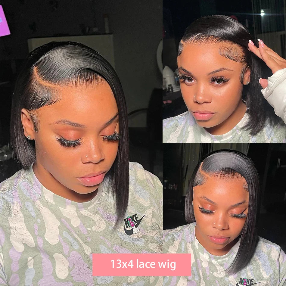 Bone Straight Bob Lace Front Wig