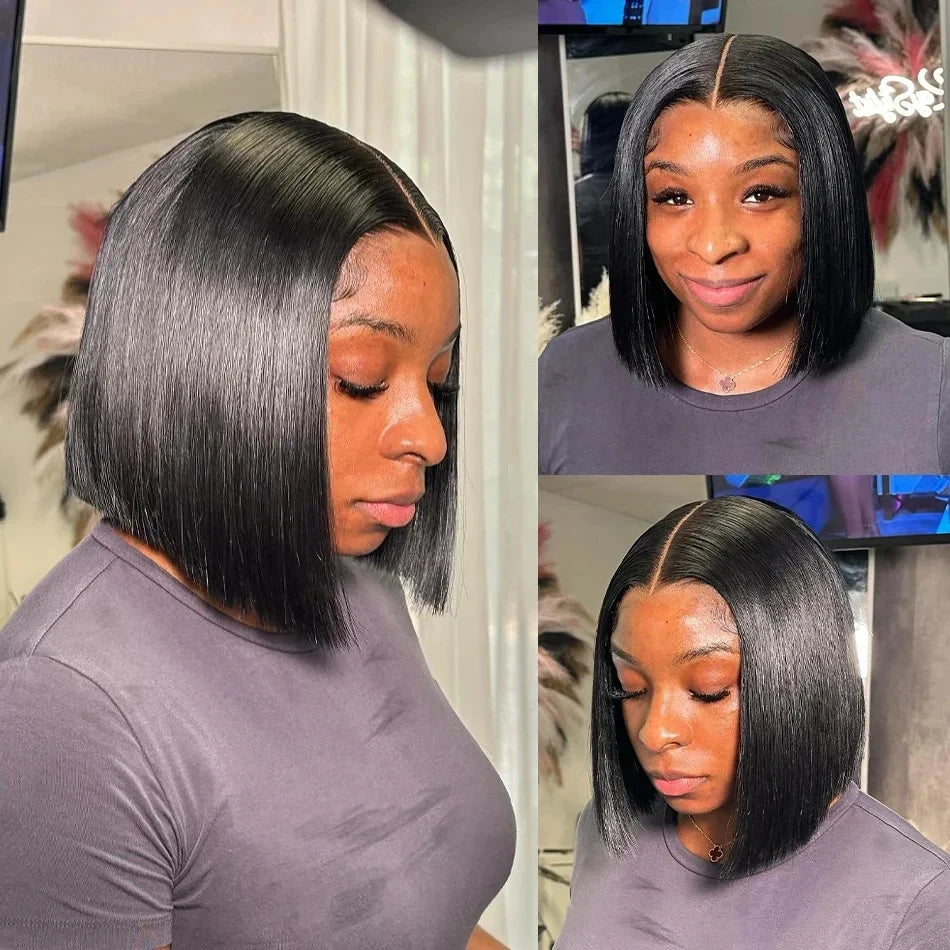 Bone Straight Bob Lace Front Wig