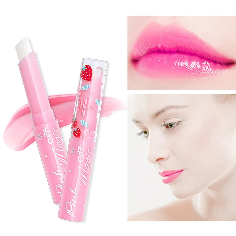 Strawberry Lip Balm - Temperature Color Changing