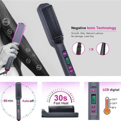 Electric Hot Comb – Multifunctional Straightening Brush