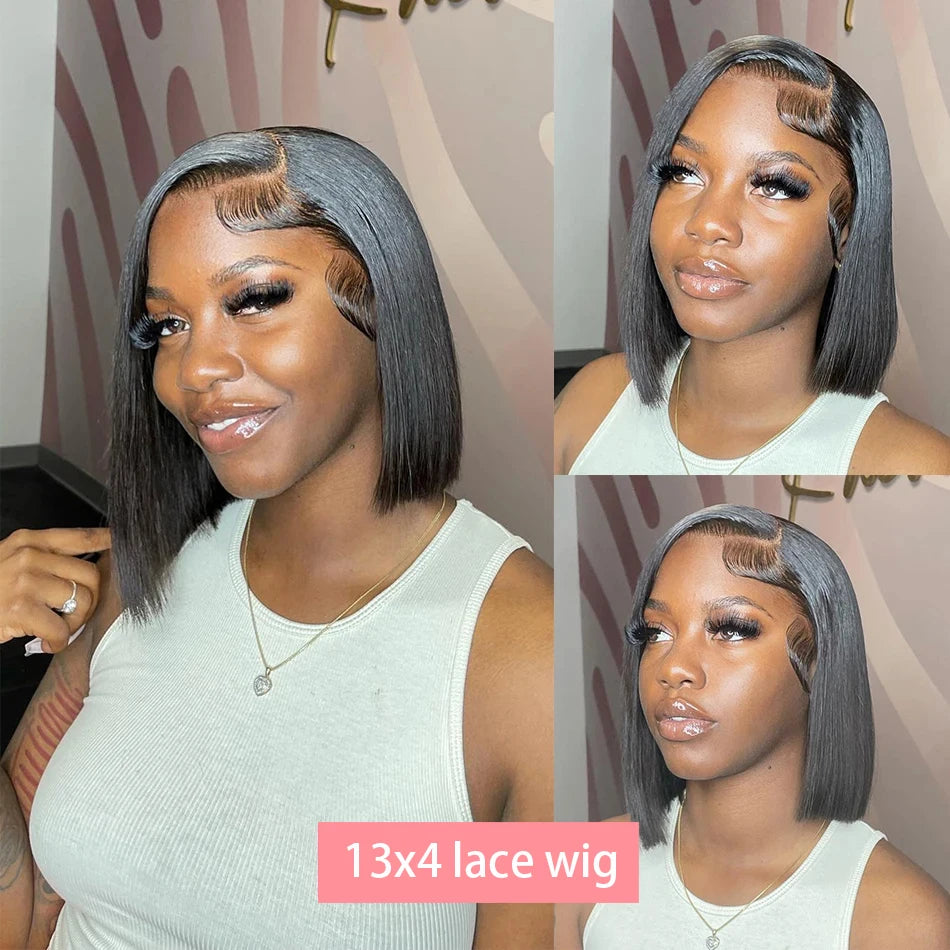 Bone Straight Bob Lace Front Wig