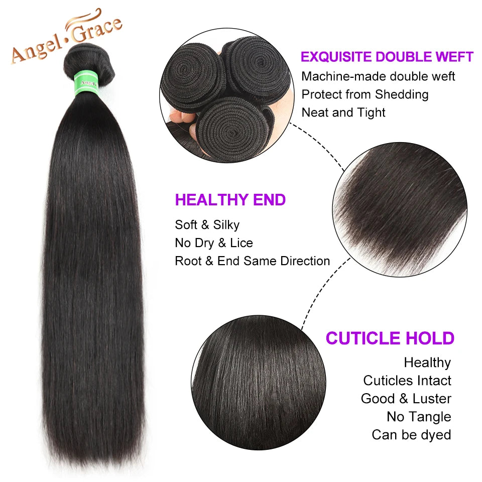 Straight Hair Bundles with Closure