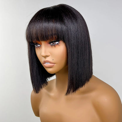 Short Bob Wig with Bangs