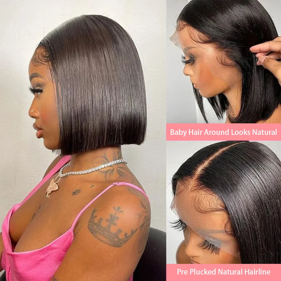 Bone Straight Bob Lace Front Wig